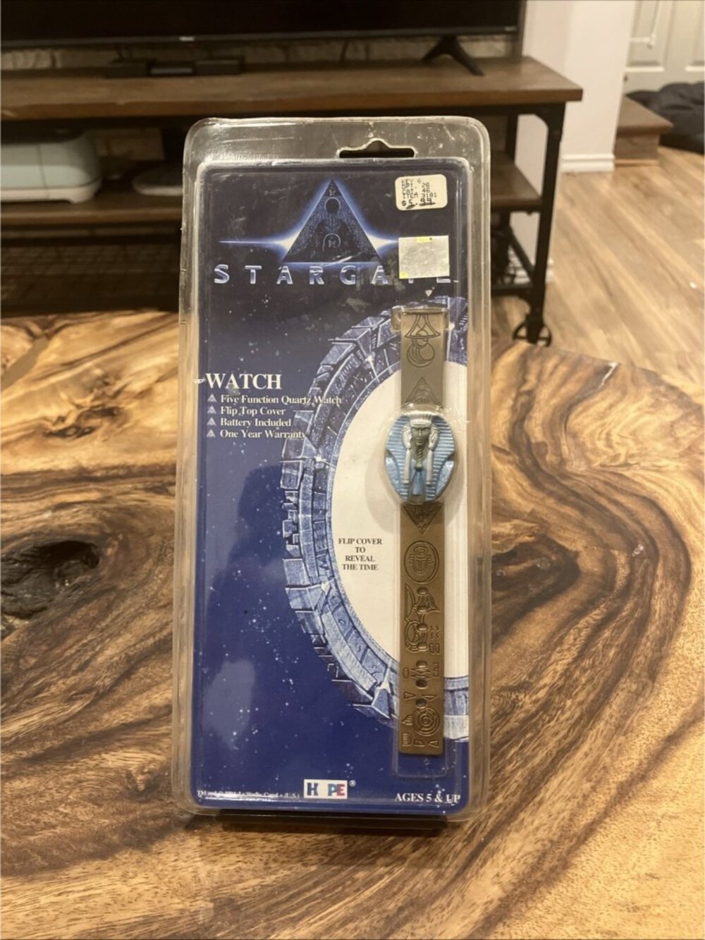 1994 VINTAGE HOPE INDUSTRIES STARGATE FLIP COVER FIVE FUNCTION WATCH